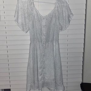 Black polka dot dress